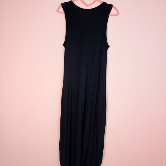 BomBom Black Sleeveless Maxi Dress with Pockets β Soft & Flowy (NWT) - Picture 3 of 4